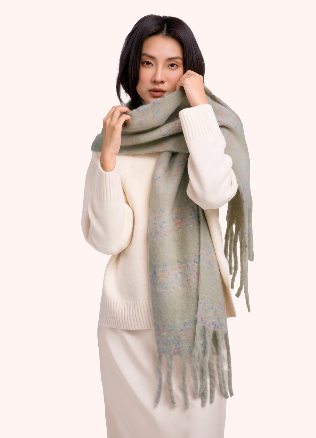 Powder ! Nancy Scarf in Soft Green