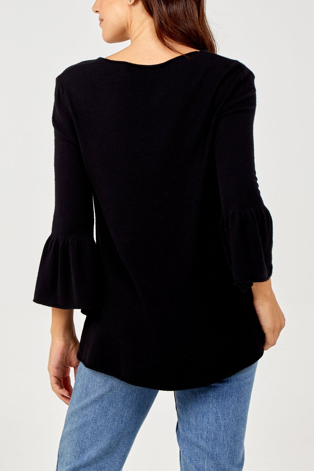 BELL SLEEVE V JUMPER
