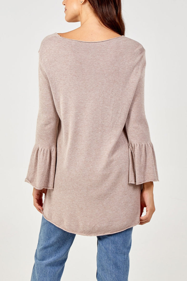 BELL SLEEVE V JUMPER