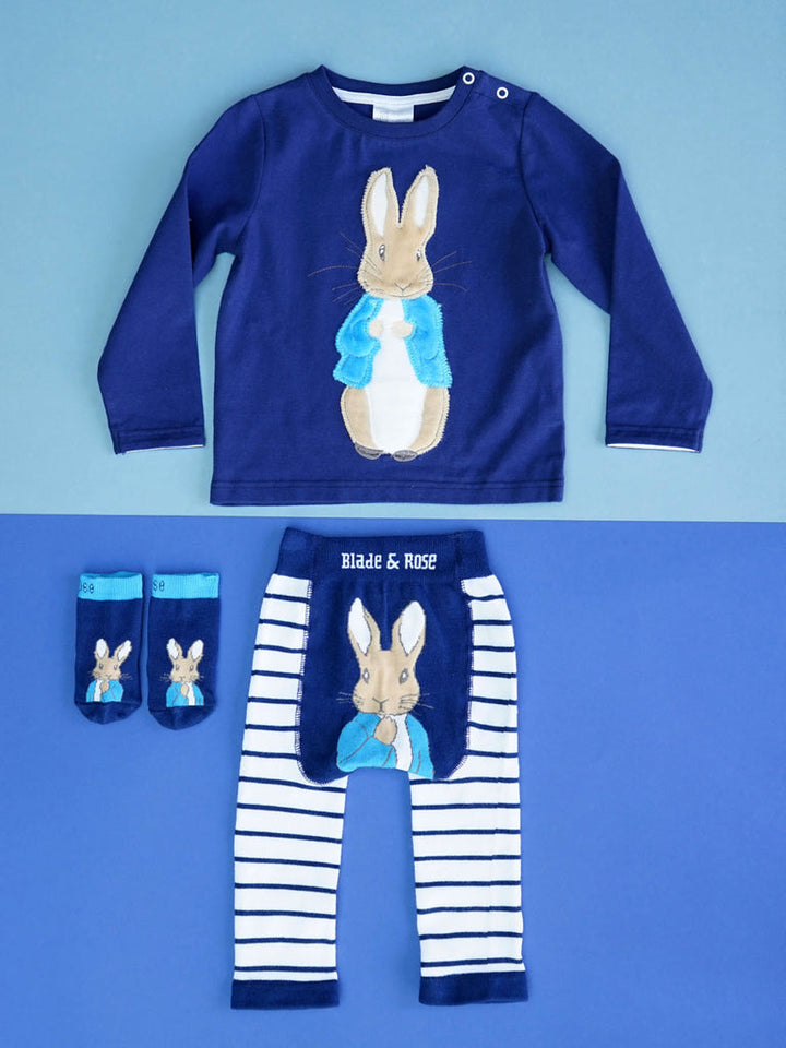 PETER RABBIT NAVY STRIPED LEGGINGS