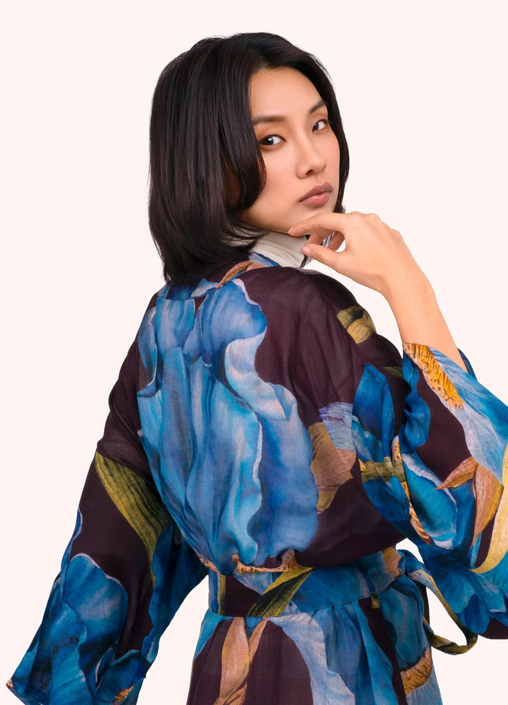 Iris Long Kimono Gown