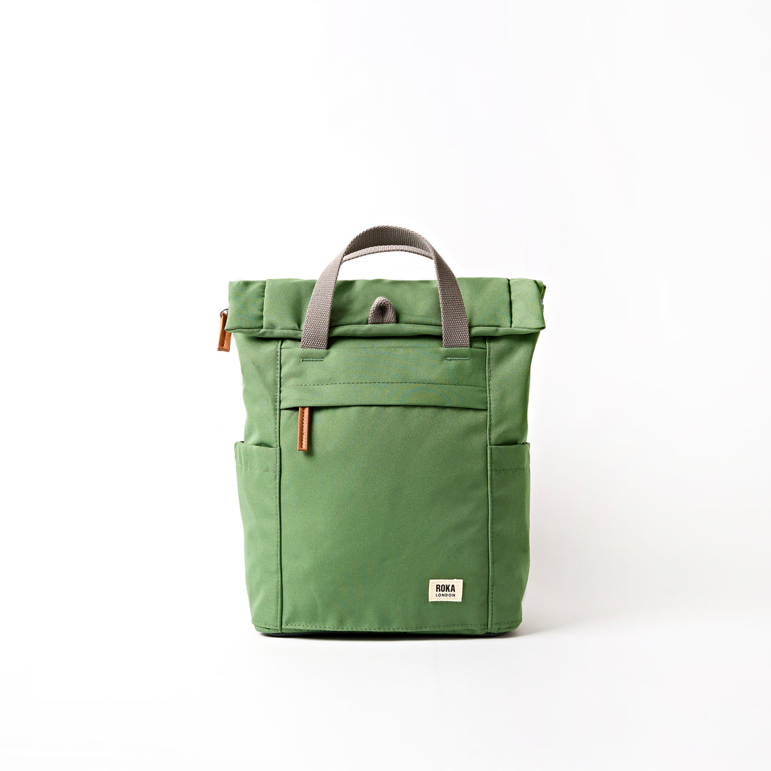 Finchley Small Backpack in Artichoke Canvas - Small - ROKA London