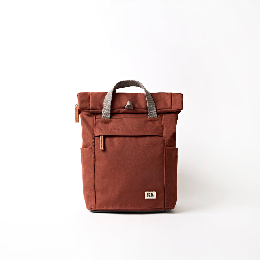 Finchley Small Backpack in Henna Canvas - Small - ROKA London