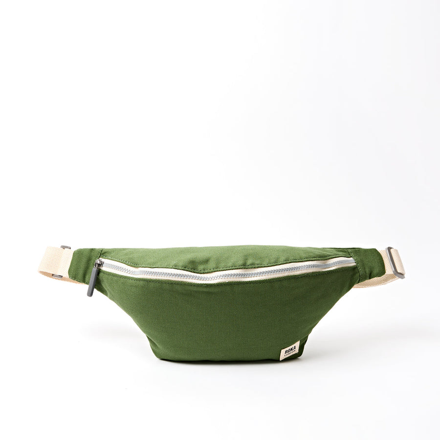 Mill Hill Crossbody Bag in Artichoke Cotton Canvas - Small - ROKA London