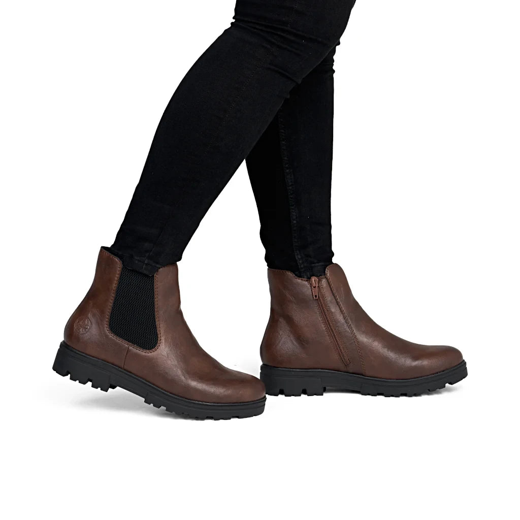 Rieker Women's Brown Chelsea Boots 43072-22