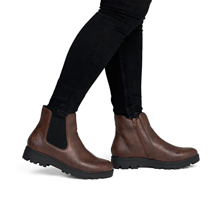 Rieker Women's Brown Chelsea Boots 43072-22