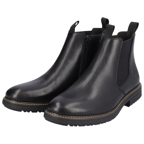 Rieker Men's Black Leather Chelsea Boots 33180-00