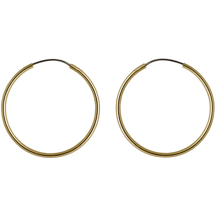 SANNE GOLD MEDIUM HOOP EARRINGS