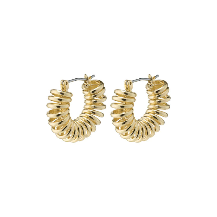 SARA GOLD SMALL SPIRAL HOOP EARRINGS