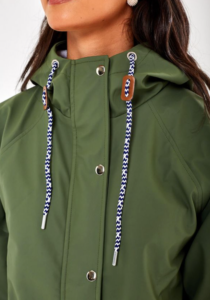 KHAKI LONGLINE RAINCOAT