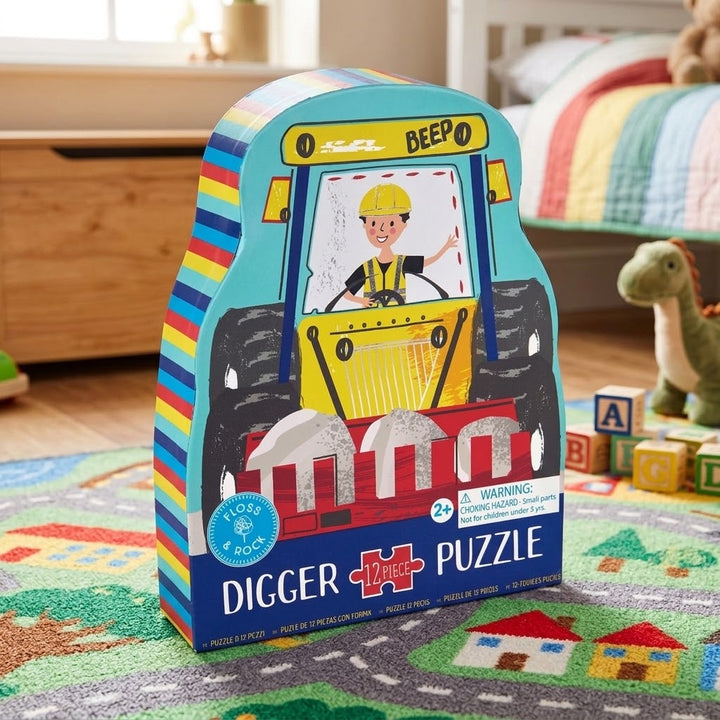 12 Piece Shaped Jigsaw in Shaped Box - Construction