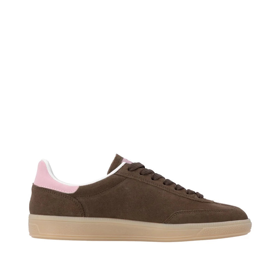 Rieker Women's Brown Leather Lace-Up Trainers W2200-25