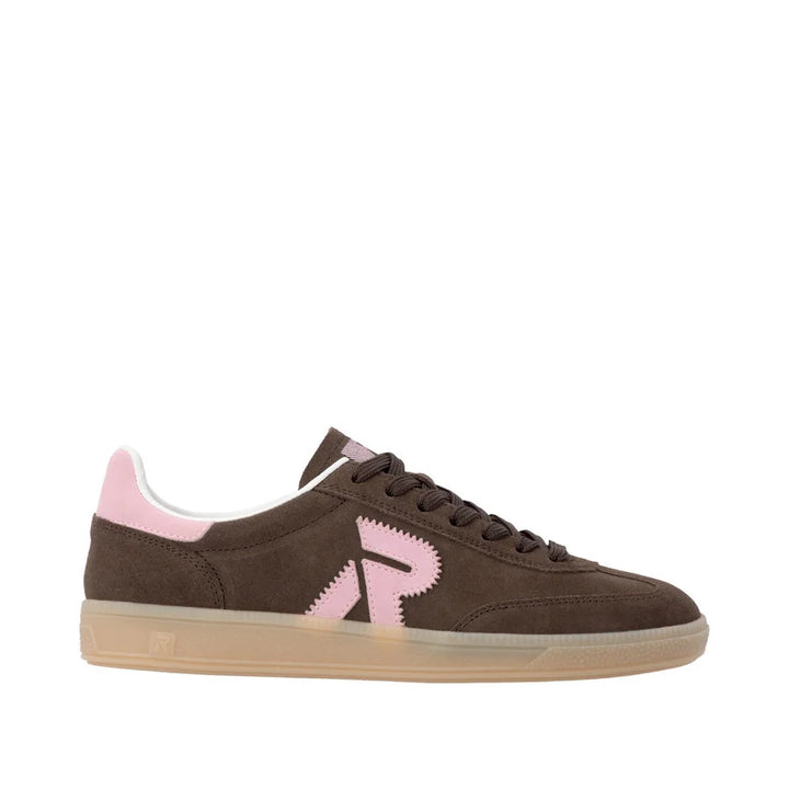 Rieker Women's Brown Leather Lace-Up Trainers W2200-25