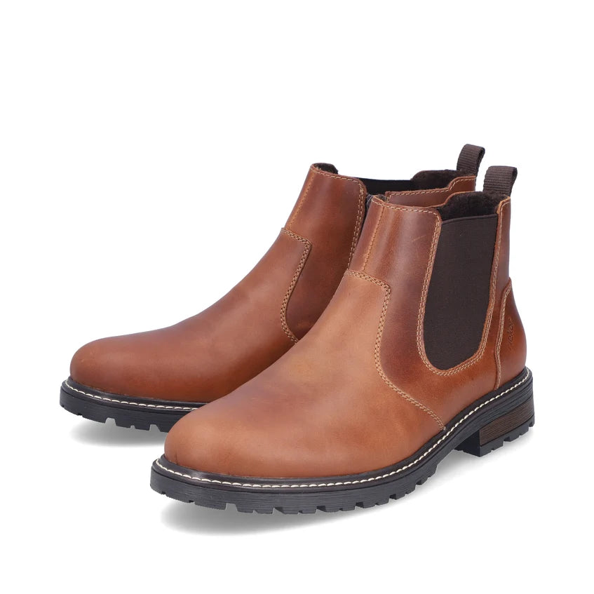 Rieker Men's Brown Leather Chelsea Boots 32052-24