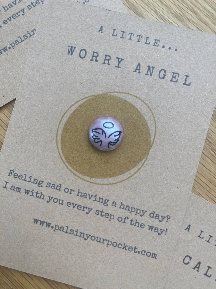 Worry Angel Pebble Comfort Stone Pocket Pal Gift
