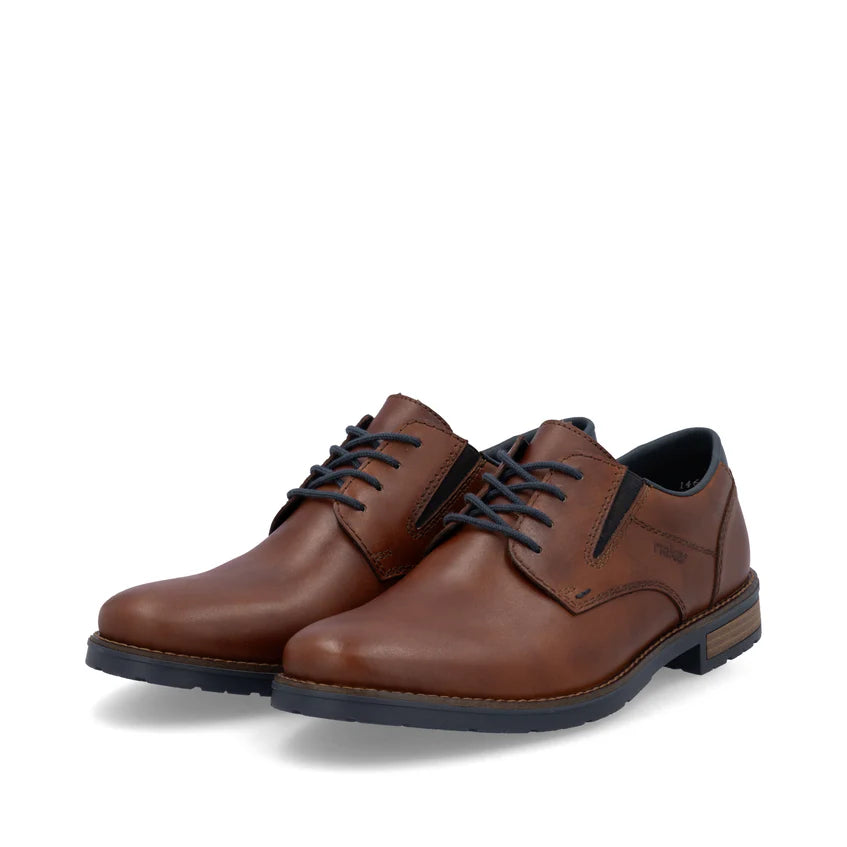 Rieker Men's Brown Leather Lace-Up Shoes 14621-24