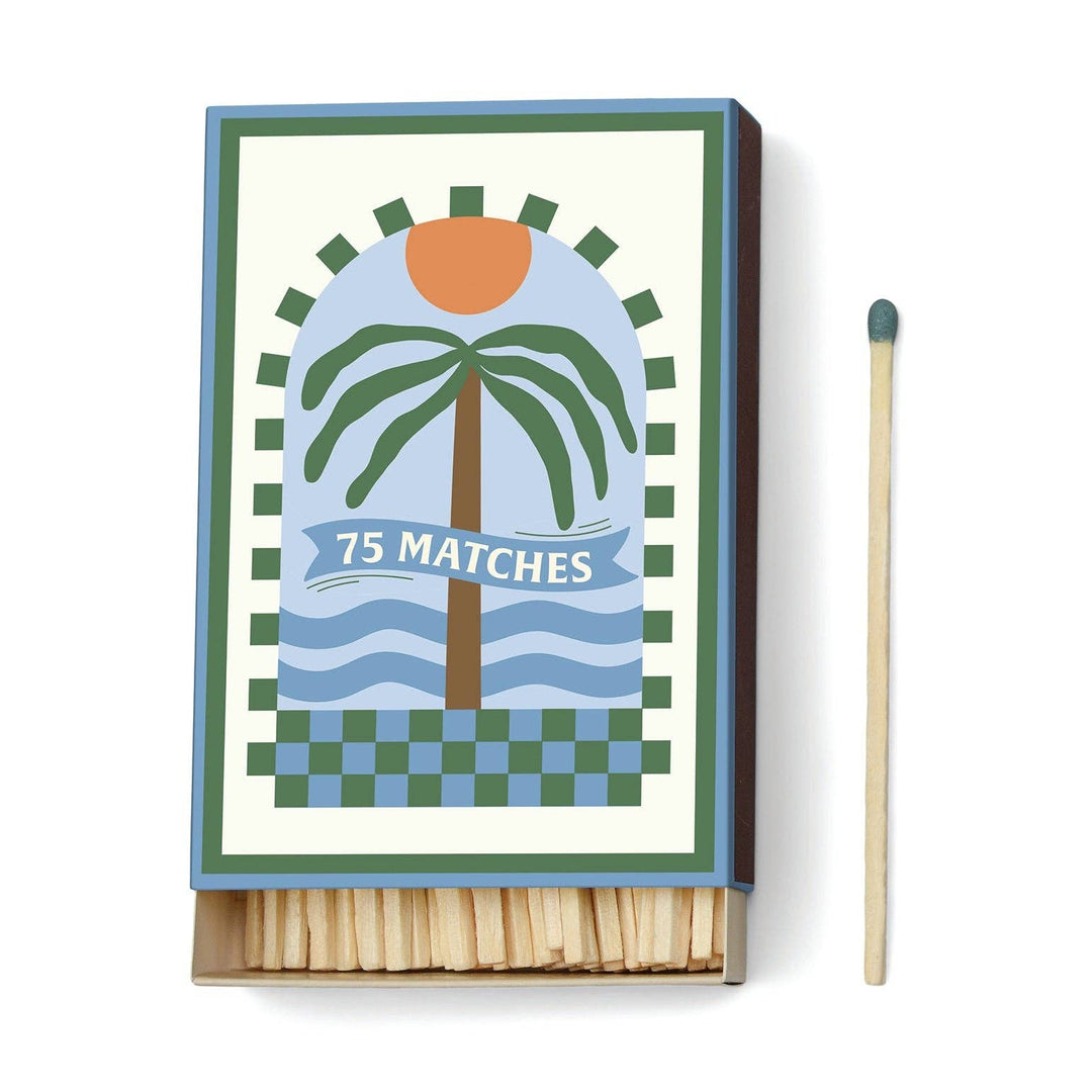 75 BOXED MATCHES  PALM TREE