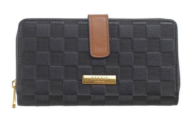 CHECKERBOARD WALLET: KHAKI