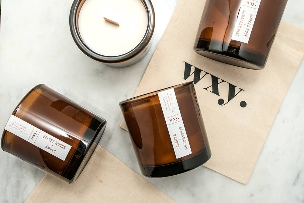 Big Amber Candle: Hinoki and Vetiver