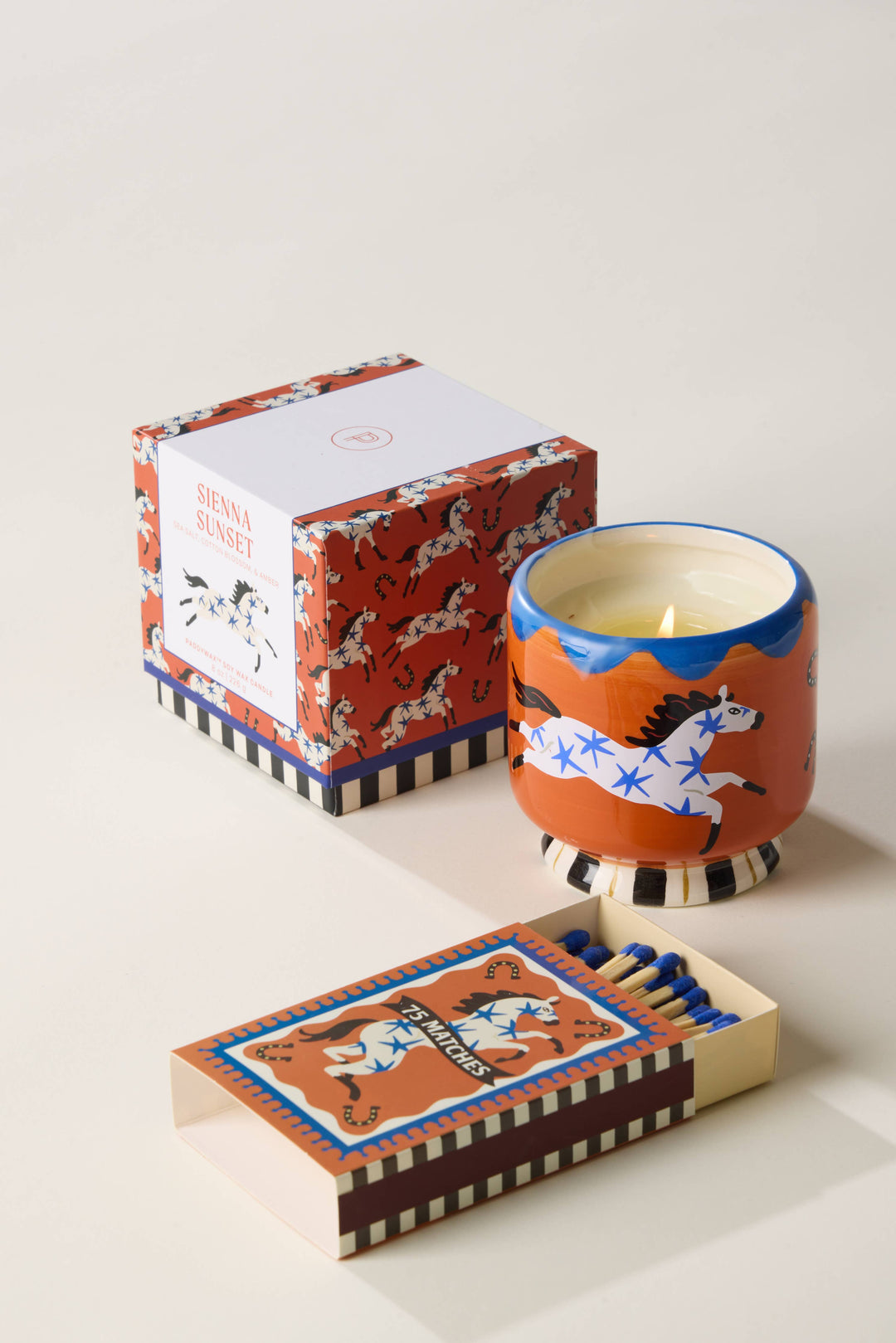 A Dopo 8oz/226g Horse Ceramic Candle - Seinna Sunset