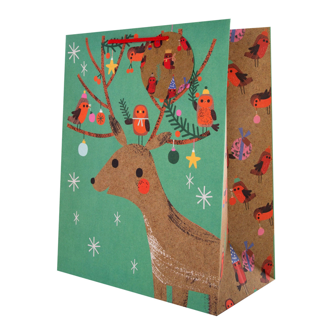 Christmas Gift Bags Pack of 3 in 3 Festive Santa & Reindeer