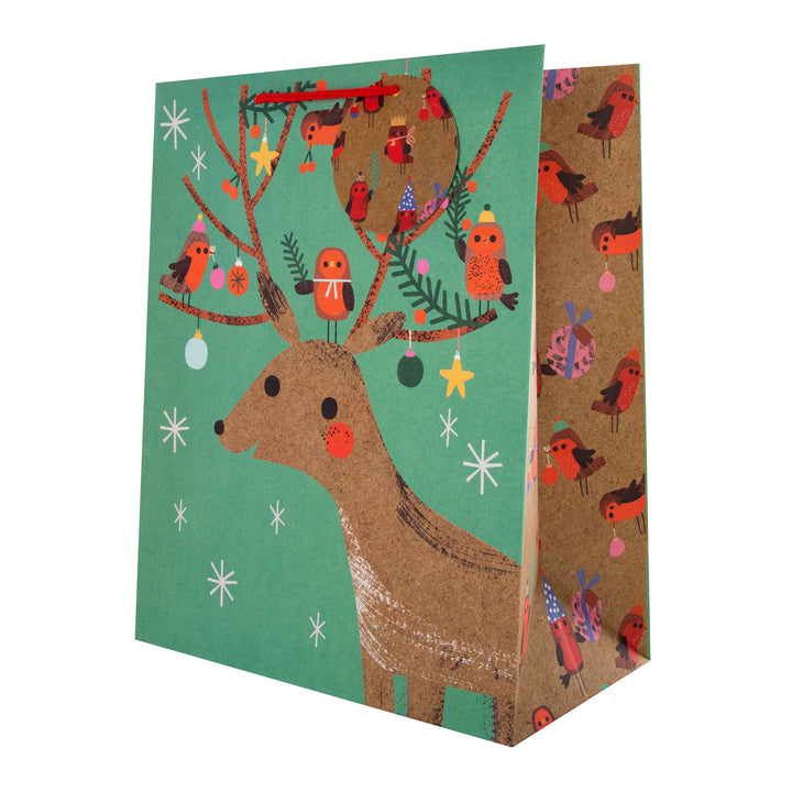 Christmas Gift Bags Pack of 3 in 3 Festive Santa & Reindeer