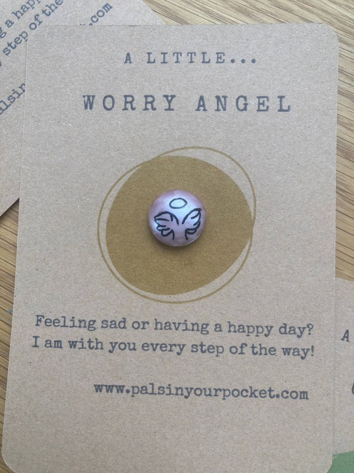Worry Angel Pebble Comfort Stone Pocket Pal Gift