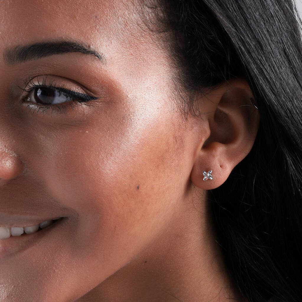 BT029 Message Bottle Earrings 'Thinking Of You': Silver