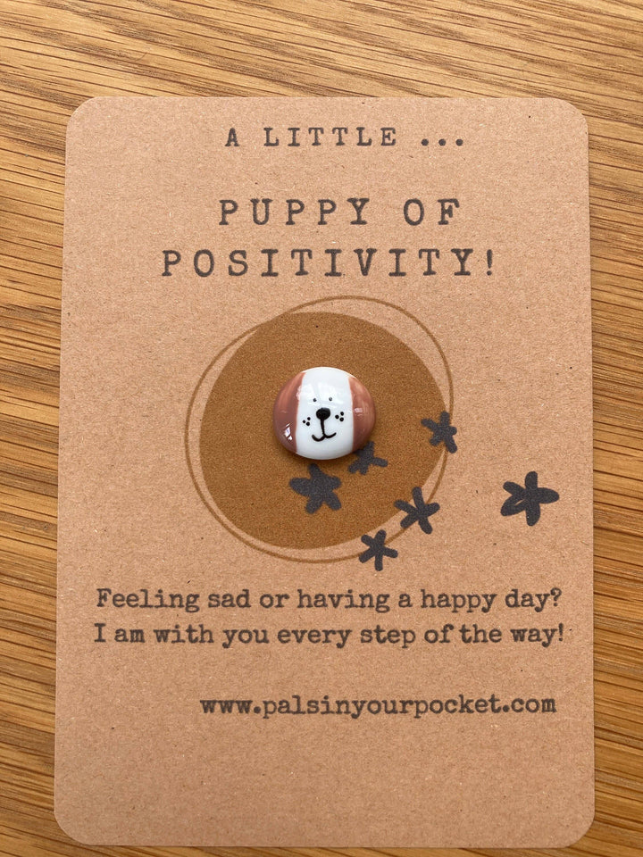 Puppy Of Positivity Comfort Pocket Pebble For Anxiety