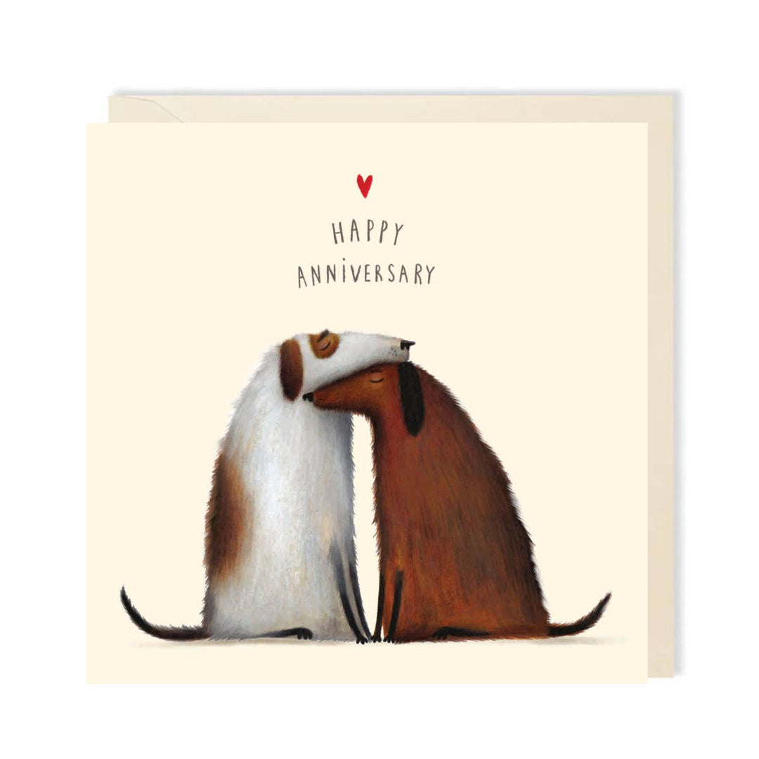 Happy Anniversary Two Dogs Greeting Card | Cute Anniversary