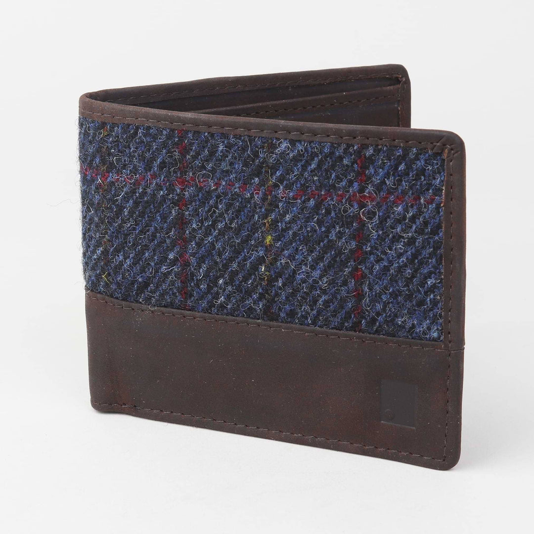 Blue Harris Tweed Wallet