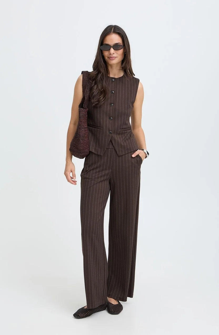 b.young Rowan Waistcoat Stripe