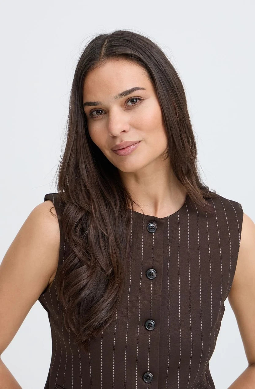 b.young Rowan Waistcoat Stripe