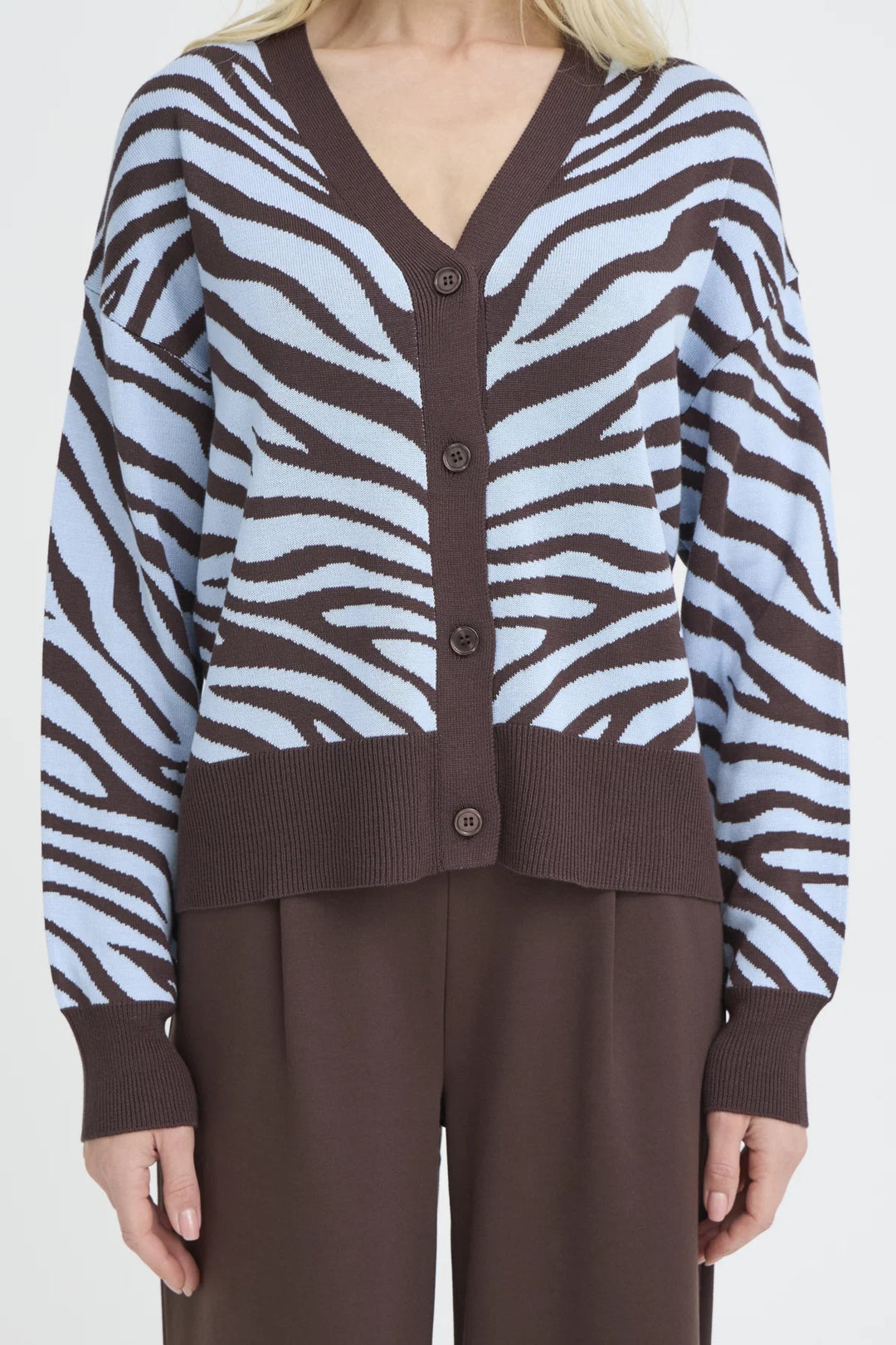 b.young Mmorla Jacquard Cardigan