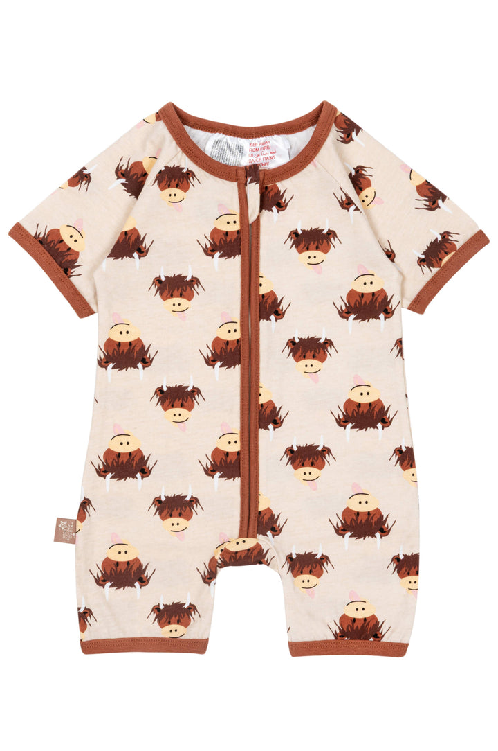 Neutral Highland Cow Summer Collection: 1-2 Years / Knitted Shorts