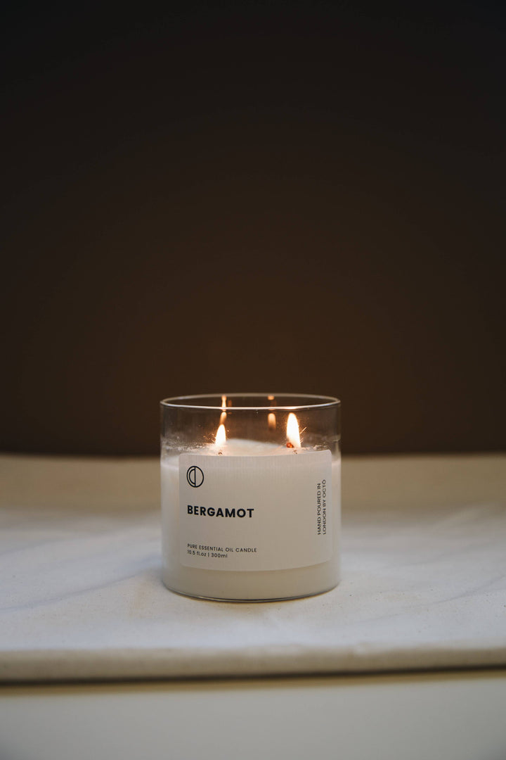 Clear Glass Candle 300ml | 2 wick | Limited Edition: Restore