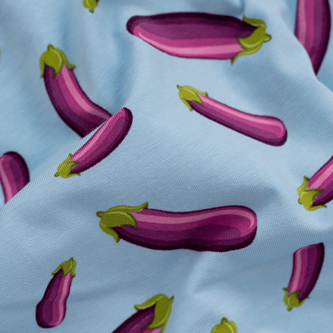 Aubergine - emoji®- Mens Cotton Boxer Shorts: Medium