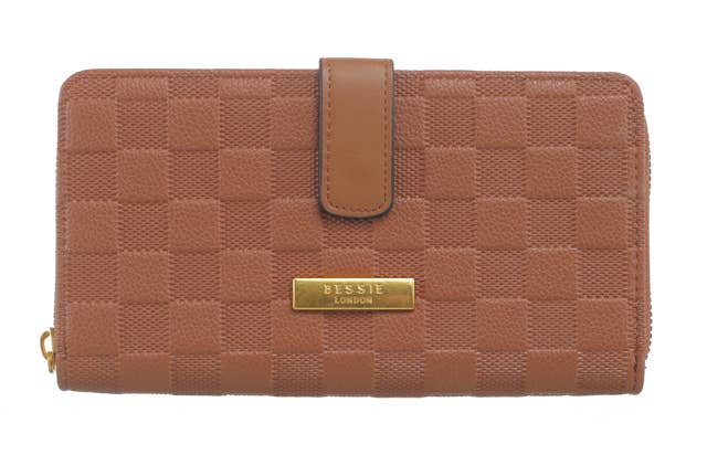 CHECKERBOARD WALLET: KHAKI