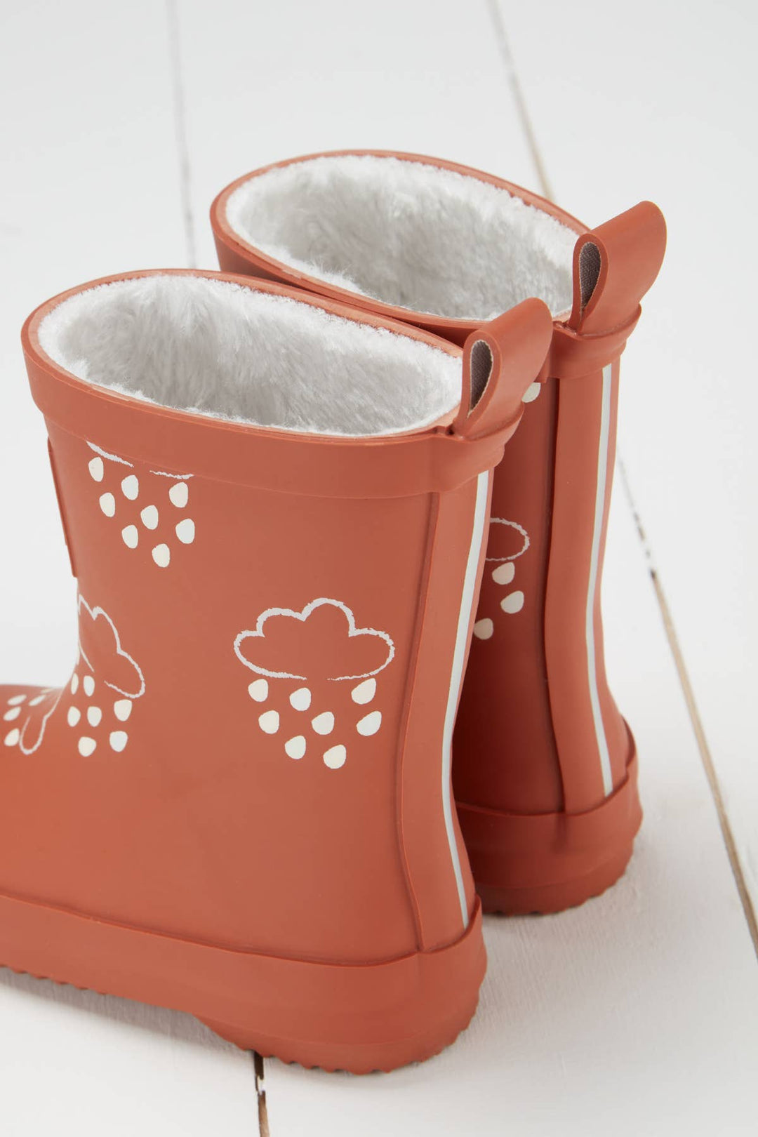 Burnt Orange Colour-Changing Kids Wellies: UK12