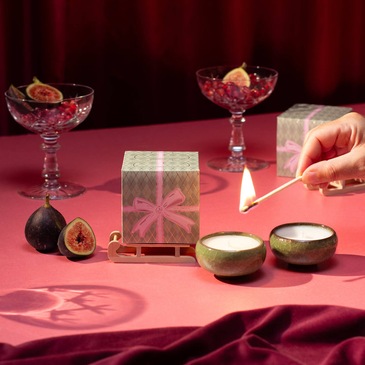 Sparkle Season: Christmas Bow Tea Lights (Box of 2) - Myrrh & Tonka