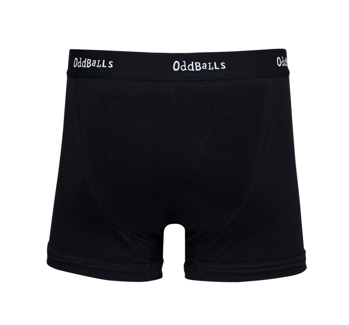 Classic Black - Mens Cotton Boxer Shorts: Medium