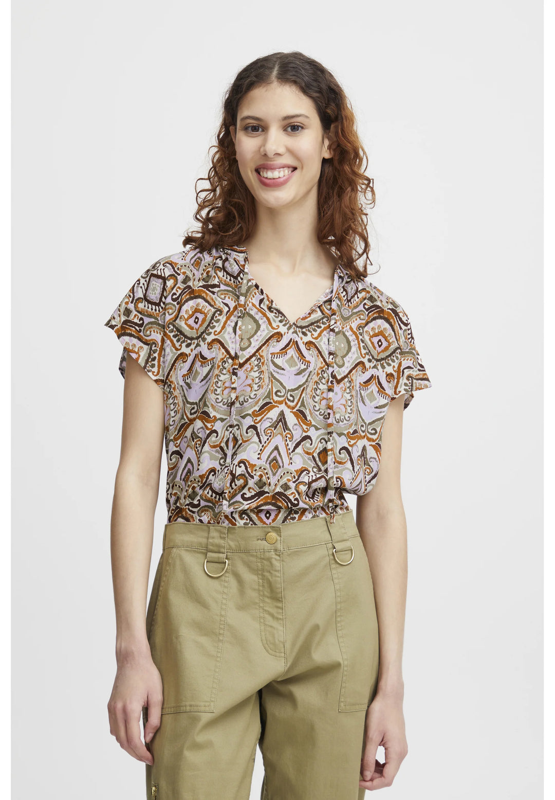 MMJOELLA CROP SHIRT ALOE