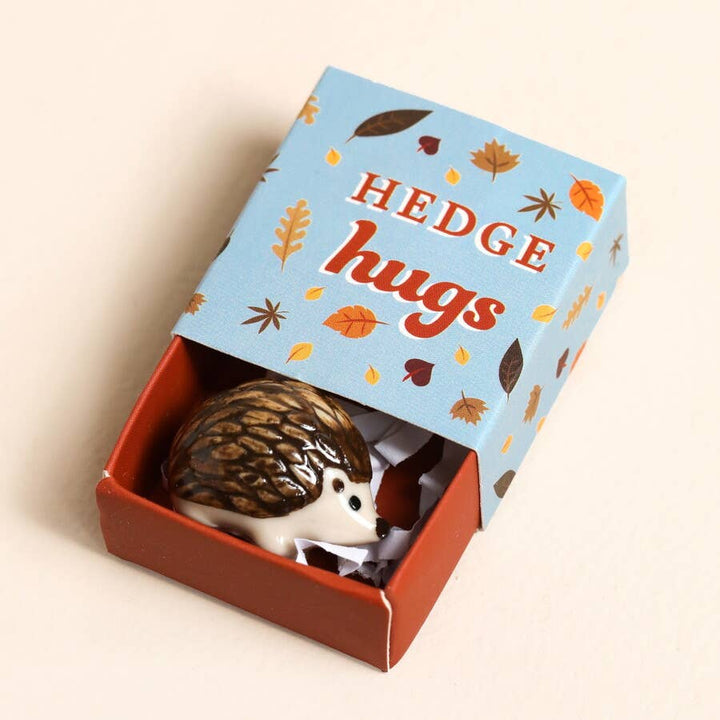 Tiny Matchbox Ceramic Tokens: Hedgehog