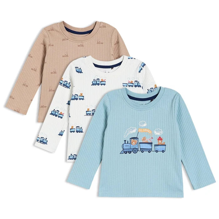 Baby Boys 3pk Printed T-Shirts