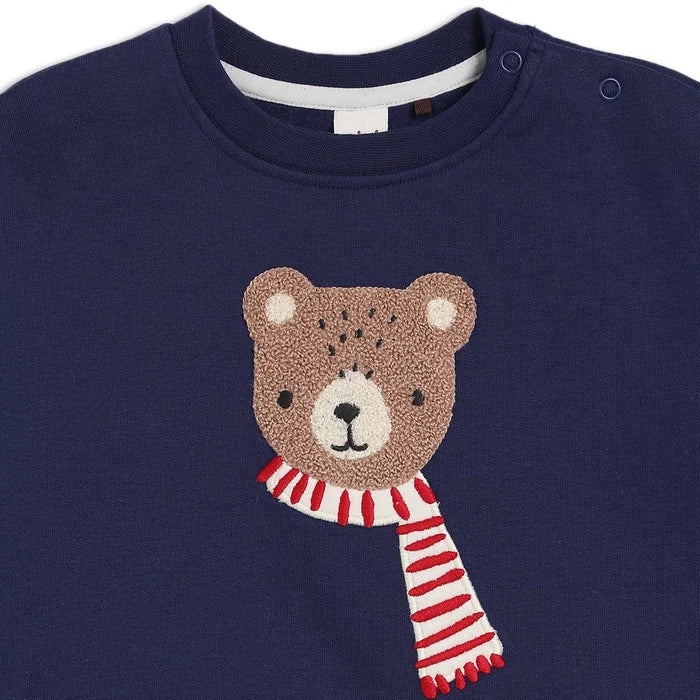 Baby Boys Teddy Bear Embroidered Sweatshirt