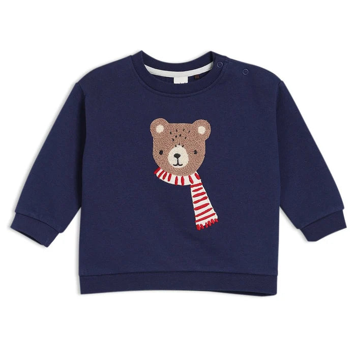 Baby Boys Teddy Bear Embroidered Sweatshirt
