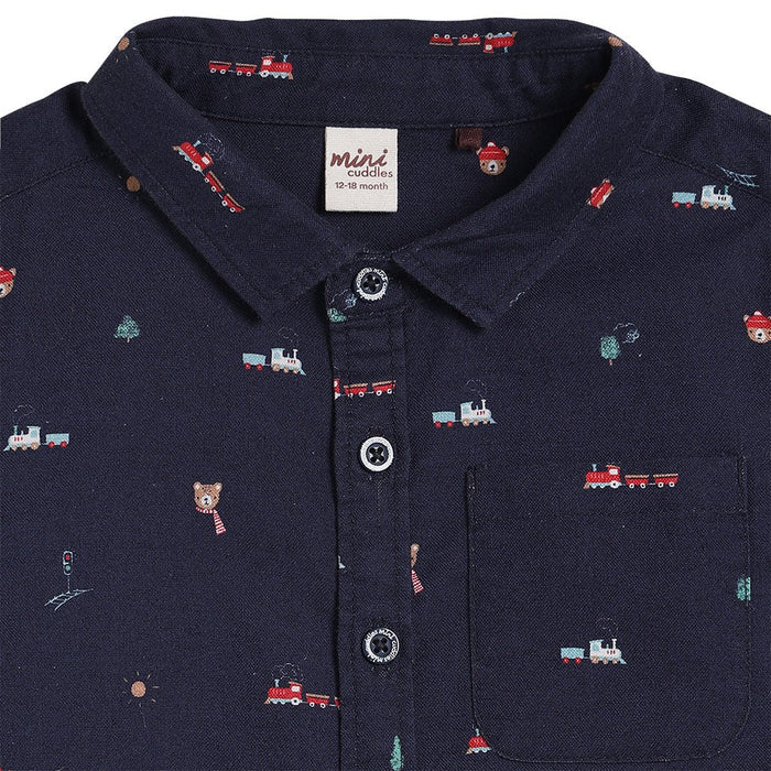 Baby Boys Train Printed Shirt