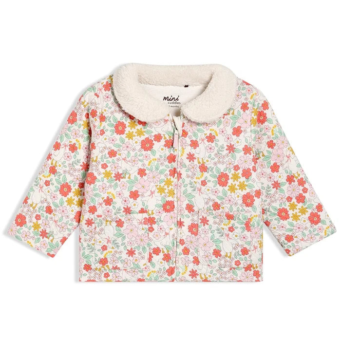 Baby girls floral printed jacket,multicolour