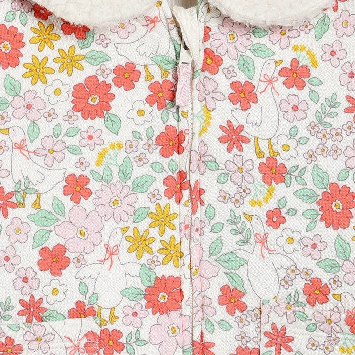 Baby girls floral printed jacket,multicolour