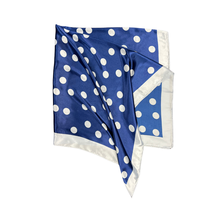 Polka Dot Pattern Silk Touch Square Scarf: Red